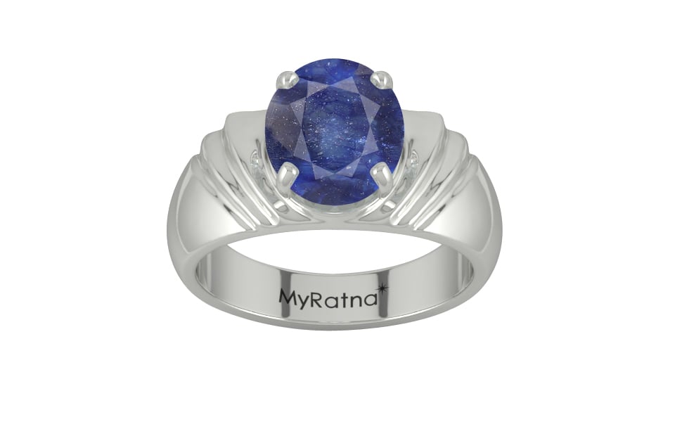 Sterling Silver Thailand Blue Sapphire Ring Fine Quality (R4)