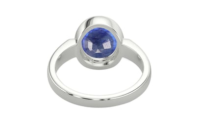 Sterling Silver Thailand Blue Sapphire Ring Fine Quality (R6)