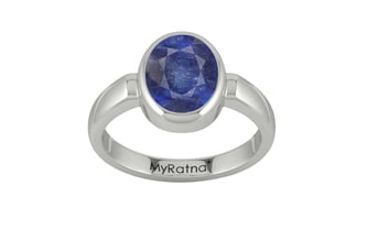 Sterling Silver Thailand Blue Sapphire Ring Fine Quality (R6)