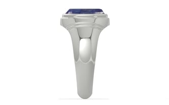 Sterling Silver Thailand Blue Sapphire Ring Fine Quality (R7)