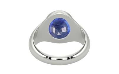 Sterling Silver Thailand Blue Sapphire Ring Fine Quality (R7)