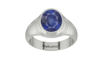 Sterling Silver Thailand Blue Sapphire Ring Fine Quality (R7)