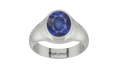 Sterling Silver Thailand Blue Sapphire Ring Fine Quality (R7)