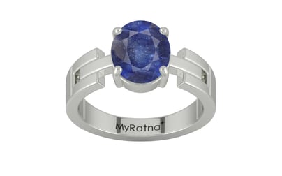 Sterling Silver Thailand Blue Sapphire Ring Fine Quality (R8)