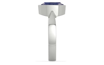 Sterling Silver Thailand Blue Sapphire Ring Fine Quality (R9)