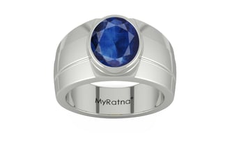 Sterling Silver Thailand Blue Sapphire Ring Limited Quality (R1)