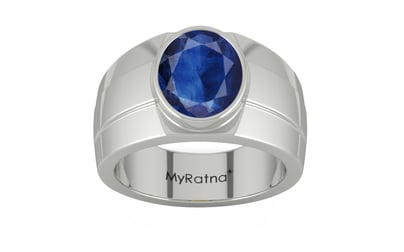 Sterling Silver Thailand Blue Sapphire Ring Limited Quality (R1)