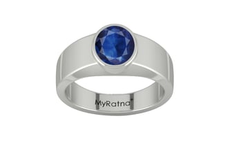 Sterling Silver Thailand Blue Sapphire Ring Limited Quality (R10)