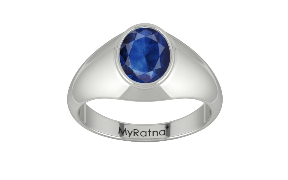 Sterling Silver Thailand Blue Sapphire Ring Limited Quality (R12)