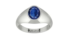 Sterling Silver Thailand Blue Sapphire Ring Limited Quality (R12)