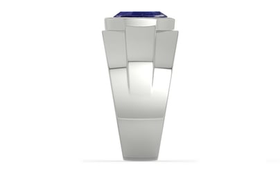 Sterling Silver Thailand Blue Sapphire Ring Prime Quality (R1)