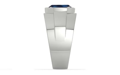 Sterling Silver Thailand Blue Sapphire Ring Rare Quality (R1)