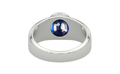 Sterling Silver Thailand Blue Sapphire Ring Rare Quality (R10)