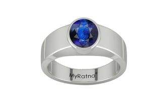 Sterling Silver Thailand Blue Sapphire Ring Rare Quality (R10)