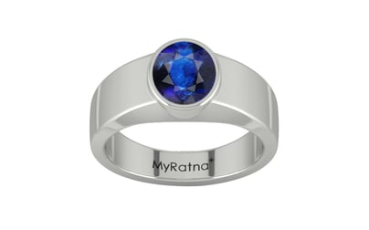 Sterling Silver Thailand Blue Sapphire Ring Rare Quality (R10)