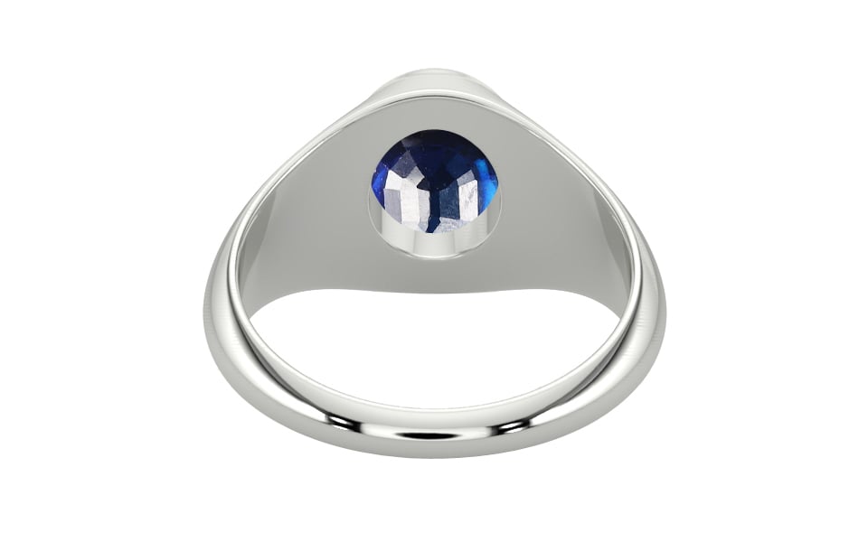 Sterling Silver Thailand Blue Sapphire Ring Rare Quality (R12)