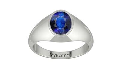 Sterling Silver Thailand Blue Sapphire Ring Rare Quality (R12)