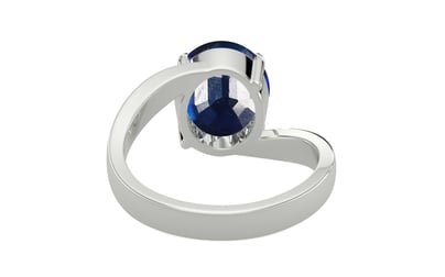 Sterling Silver Thailand Blue Sapphire Ring Rare Quality (R2)