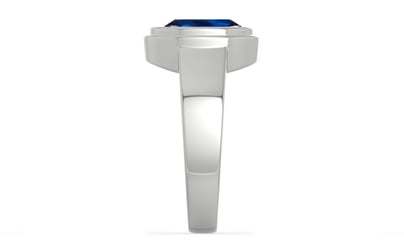 Sterling Silver Thailand Blue Sapphire Ring Rare Quality (R3)