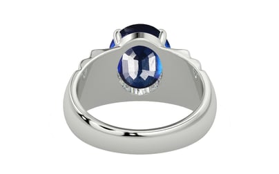 Sterling Silver Thailand Blue Sapphire Ring Rare Quality (R4)