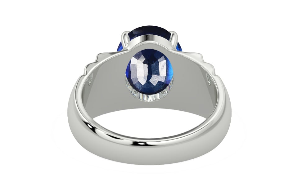 Sterling Silver Thailand Blue Sapphire Ring Rare Quality (R4)