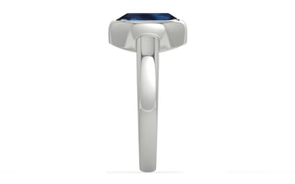 Sterling Silver Thailand Blue Sapphire Ring Rare Quality (R6)