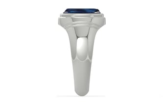 Sterling Silver Thailand Blue Sapphire Ring Rare Quality (R7)