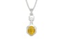 Sterling Silver Thailand Yellow Sapphire Pendant Fine Quality (P6)