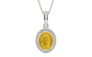 Sterling Silver Thailand Yellow Sapphire Pendant Fine Quality (P7)