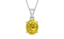 Sterling Silver Thailand Yellow Sapphire Pendant Limited Quality (P10)