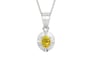 Sterling Silver Thailand Yellow Sapphire Pendant Limited Quality (P11)