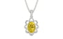 Sterling Silver Thailand Yellow Sapphire Pendant Limited Quality (P3)