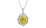Sterling Silver Thailand Yellow Sapphire Pendant Limited Quality (P5)