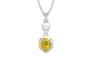Sterling Silver Thailand Yellow Sapphire Pendant Limited Quality (P6)