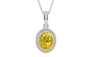 Sterling Silver Thailand Yellow Sapphire Pendant Limited Quality (P7)