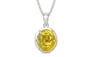 Sterling Silver Thailand Yellow Sapphire Pendant Limited Quality (P8)
