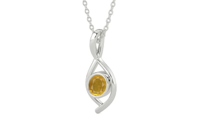 Sterling Silver Thailand Yellow Sapphire Pendant Prime Quality (P1)