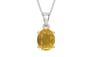 Sterling Silver Thailand Yellow Sapphire Pendant Prime Quality (P10)
