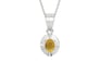 Sterling Silver Thailand Yellow Sapphire Pendant Prime Quality (P11)