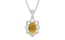 Sterling Silver Thailand Yellow Sapphire Pendant Prime Quality (P3)