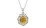 Sterling Silver Thailand Yellow Sapphire Pendant Prime Quality (P5)
