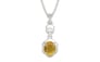 Sterling Silver Thailand Yellow Sapphire Pendant Prime Quality (P6)