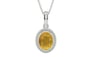 Sterling Silver Thailand Yellow Sapphire Pendant Prime Quality (P7)