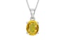 Sterling Silver Thailand Yellow Sapphire Pendant Rare Quality (P10)
