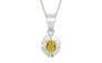 Sterling Silver Thailand Yellow Sapphire Pendant Rare Quality (P11)