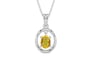 Sterling Silver Thailand Yellow Sapphire Pendant Rare Quality (P2)