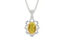 Sterling Silver Thailand Yellow Sapphire Pendant Rare Quality (P3)
