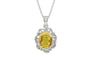 Sterling Silver Thailand Yellow Sapphire Pendant Rare Quality (P5)