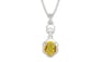 Sterling Silver Thailand Yellow Sapphire Pendant Rare Quality (P6)