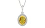 Sterling Silver Thailand Yellow Sapphire Pendant Rare Quality (P7)